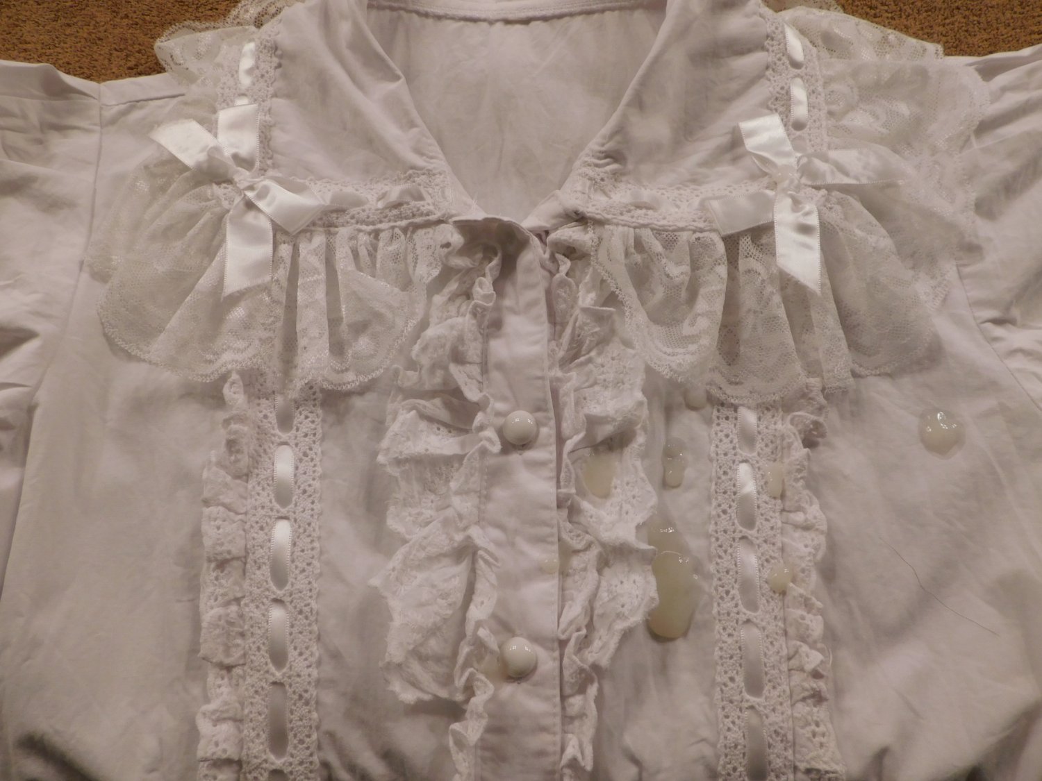 Blouse Bukkake 01 (White Blouse Cum Rag) #W0N6D8aD