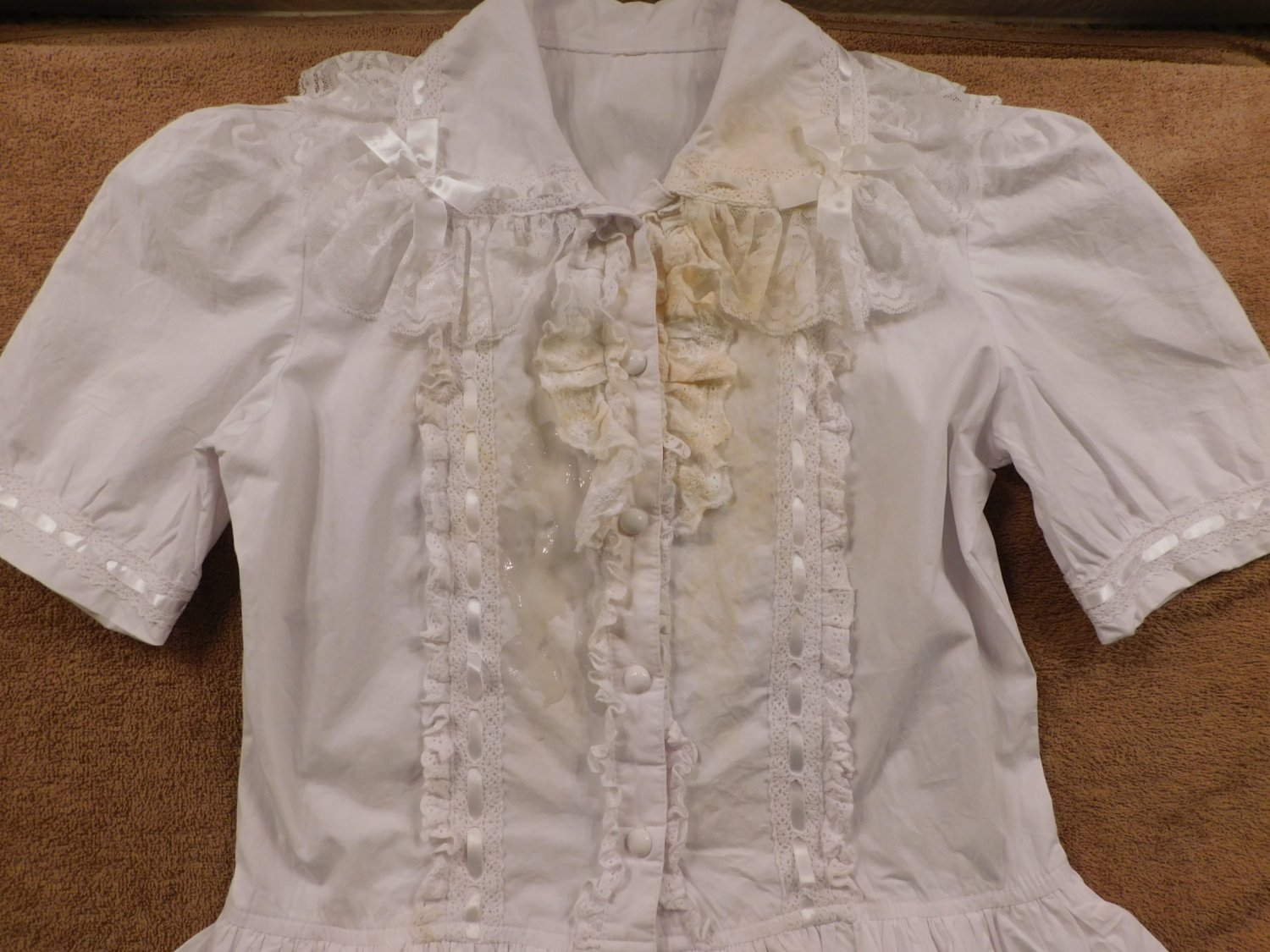 Blouse Bukkake 01 (White Blouse Cum Rag) #fJn7yW7M
