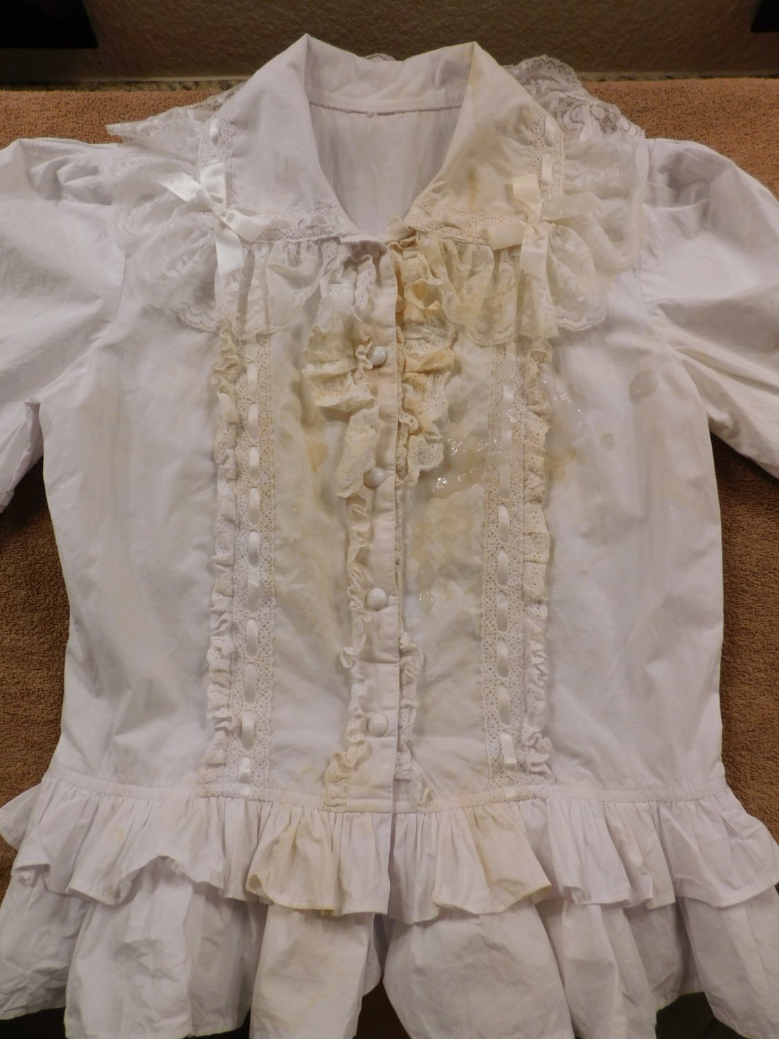 Blouse Bukkake 01 (White Blouse Cum Rag) #zCDnpp9C